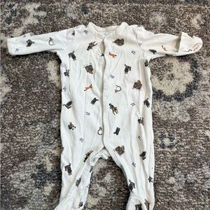 Ralph Lauren Cream One Piece with Bear Print 3 months